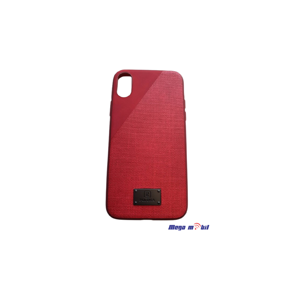 Futrola iPhone X  Puloka Fabric red
