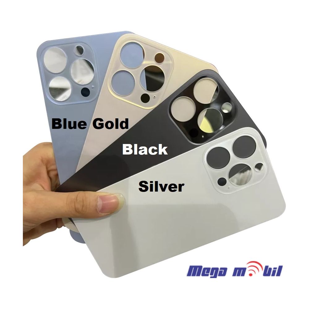 Zadno staklo iPhone 13 Pro Silver Big Camera Hole