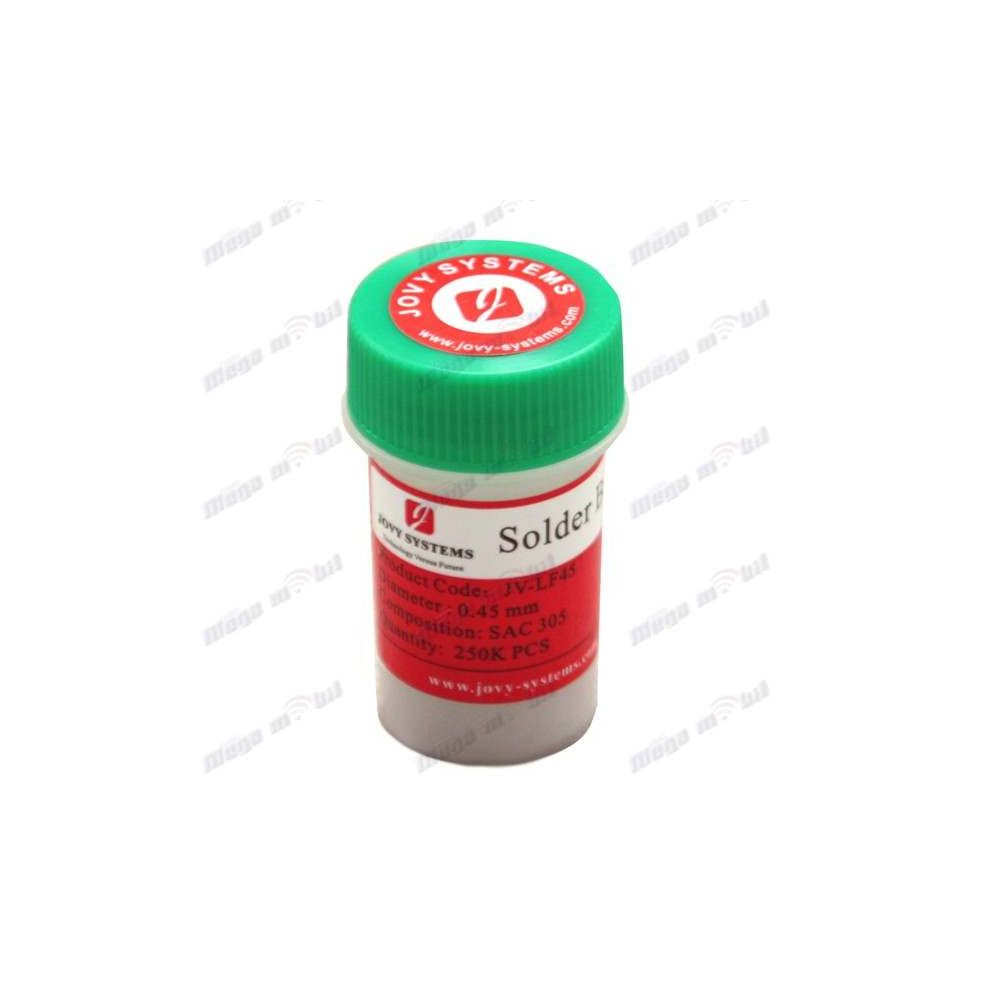 JV-PB76 Solder Balls Leaded (0.76mm) (Jovy Systems).