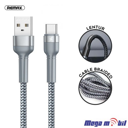 Data Kabel Type C REMAX Jany RC-124a silver