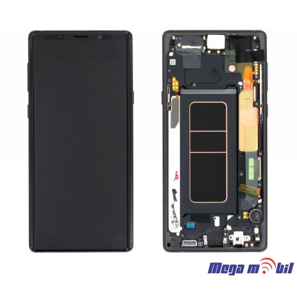 Ekran Samsung N960F Note 9 SO RAMKA Black full org SH