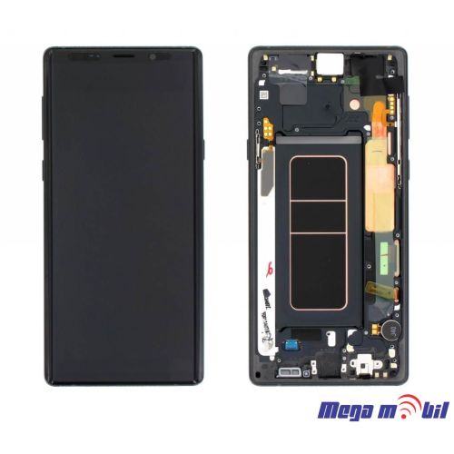 Ekran Samsung N960F Note 9 SO RAMKA Black full org SH