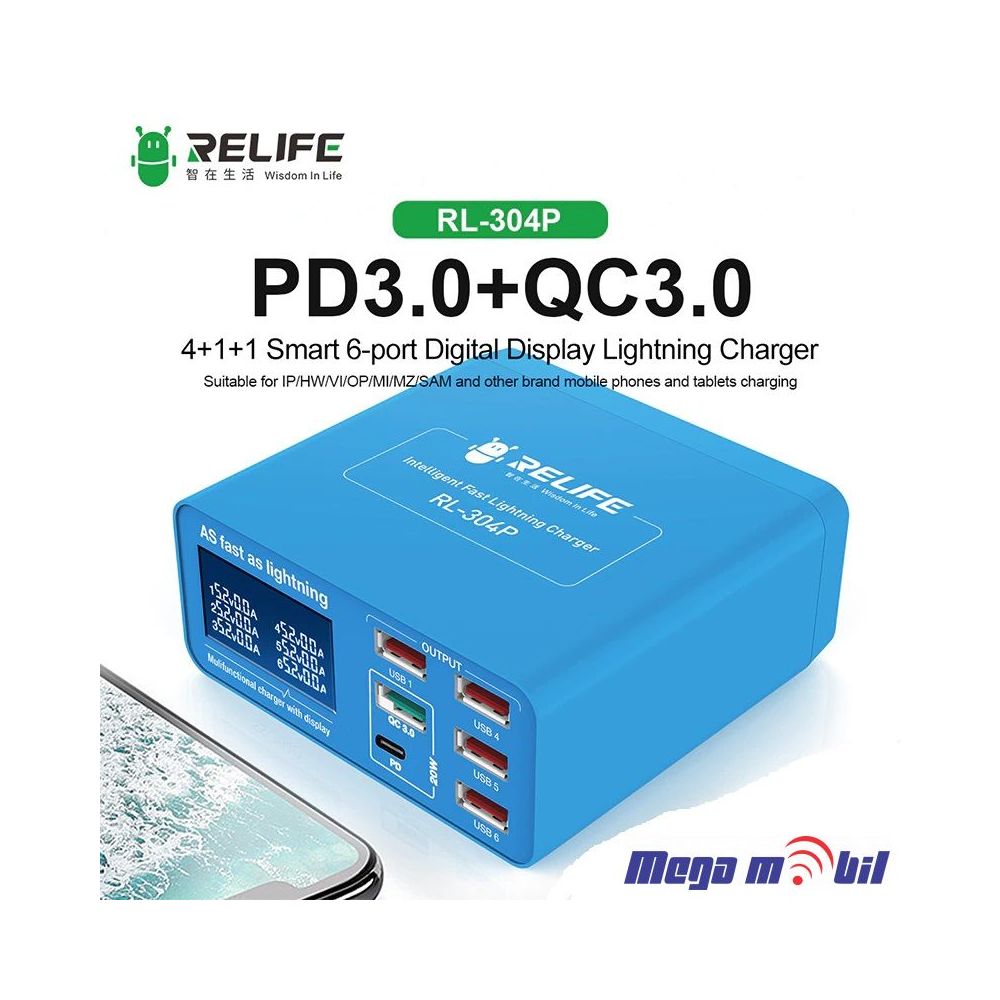 Tester Polnac RL-304P 6USB PD+QC3.0 