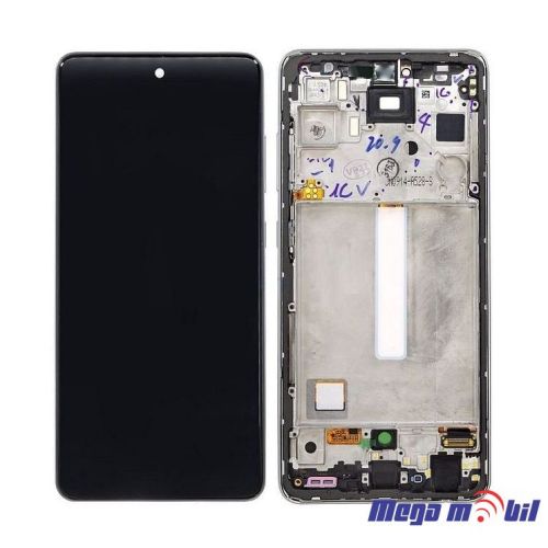 Ekran Samsung A528B/ A52S 5G/ A526U SO RAMKA black full org 