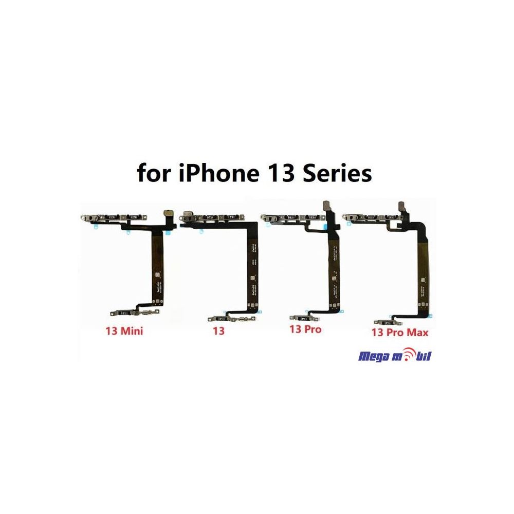 Fletkabel iPhone 13 Pro so on/off i volume kopcinja