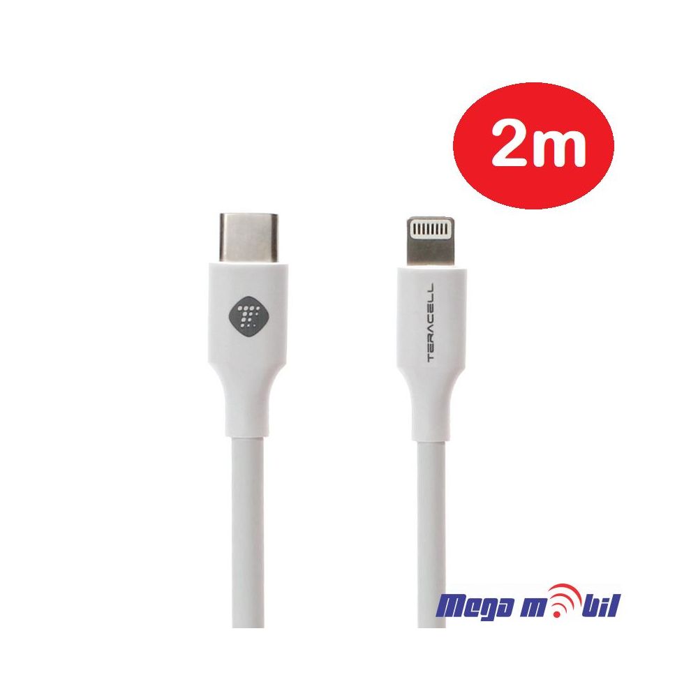 Data Kabel iPhone PD Teracell Plus 3A 2m FAST white
