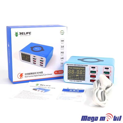 Tester Polnac RL-304S 8 Port Wireless + Dual PD+ Dual QC3.0 