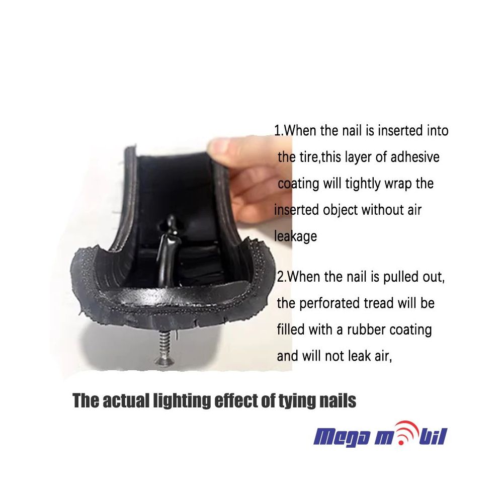 Tubeless guma 8.5" za trotinet so tubeless ventil - vnatresno oblozena so lepak.