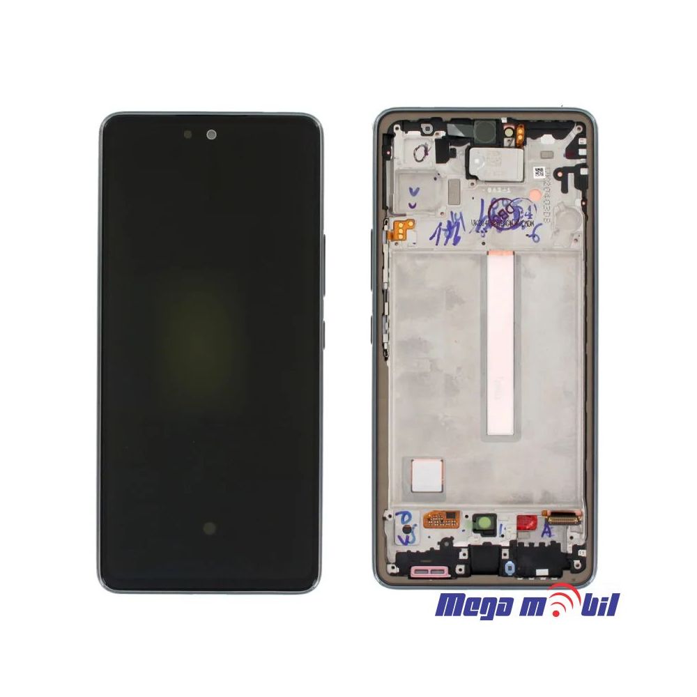 Ekran Samsung A536B/ A53 5G SO RAMKA black full org 