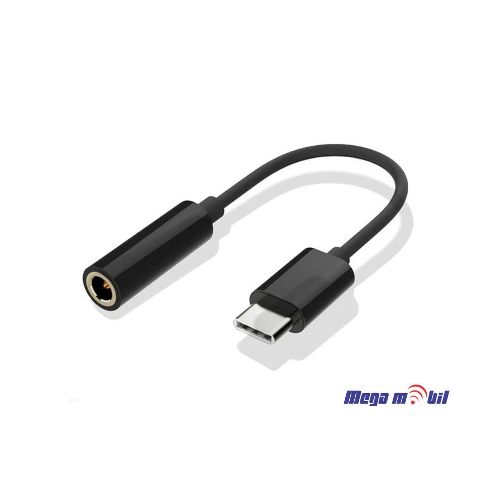 Kabel Type C na 3.5mm Samsung/iPhone za slusalki black