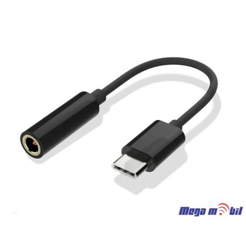 Kabel Type C na 3.5mm Samsung/iPhone za slusalki black