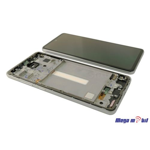 Ekran Samsung A528B/ A52S 5G/ A526U SO RAMKA white full org 