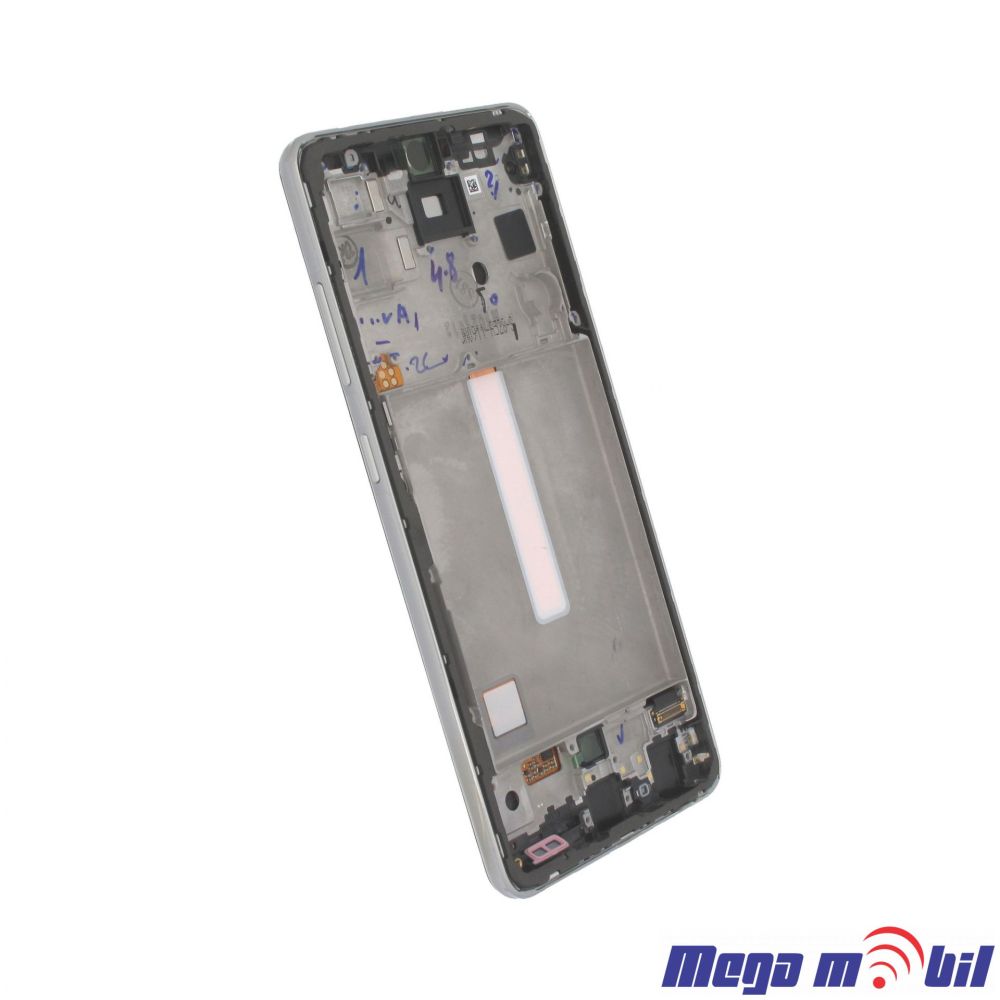 Ekran Samsung A528B/ A52S 5G/ A526U SO RAMKA white full org 