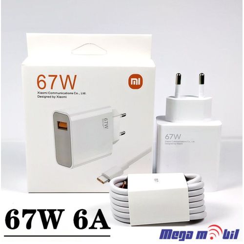 Polnac 220V Xiaomi 67W Fast Charger so kabel