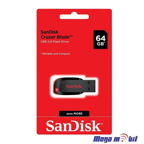 USB Flash Stick 64GB SanDisk class 10 Cruzer Blade