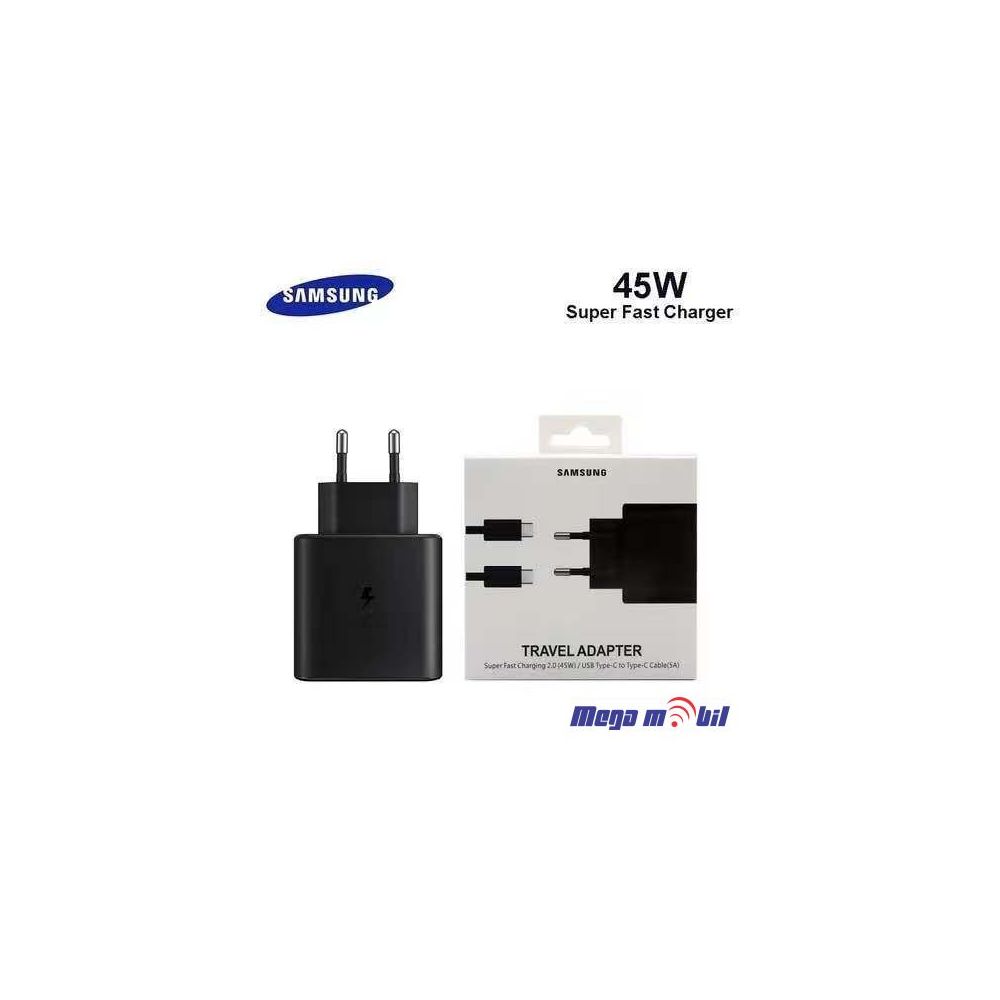 Polnac 220V Samsung 45W PD black so kabel 1.8m FULL ORG