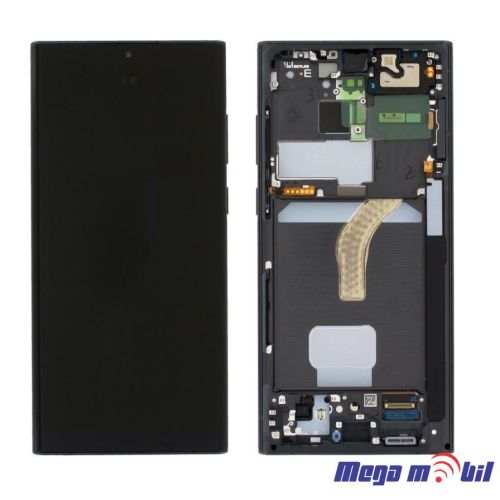 Ekran Samsung S908B S22 Ultra SO RAMKA Black full org