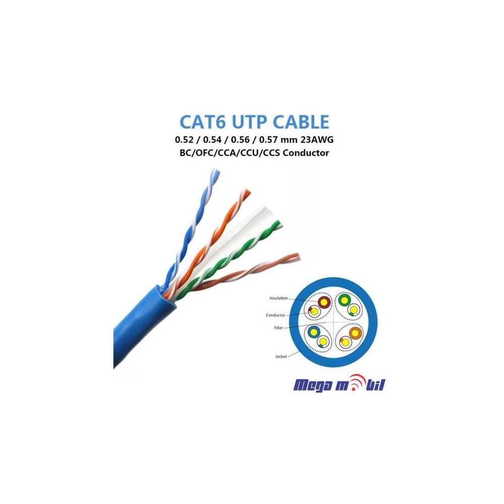 Kabel mrezen UTP/Cat6e na merenje 1m