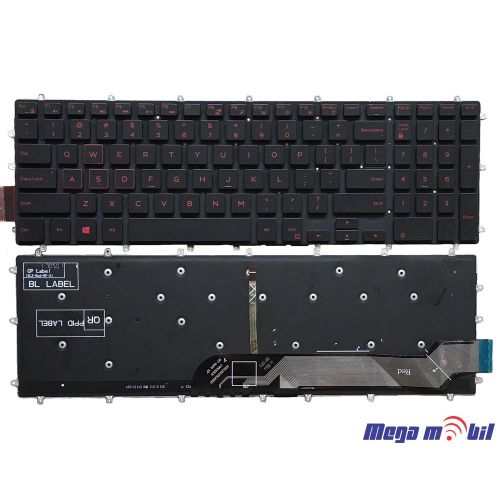 Tastatura za laptop Dell Inspirion 5567/ 7566/ 7567 so backlight red