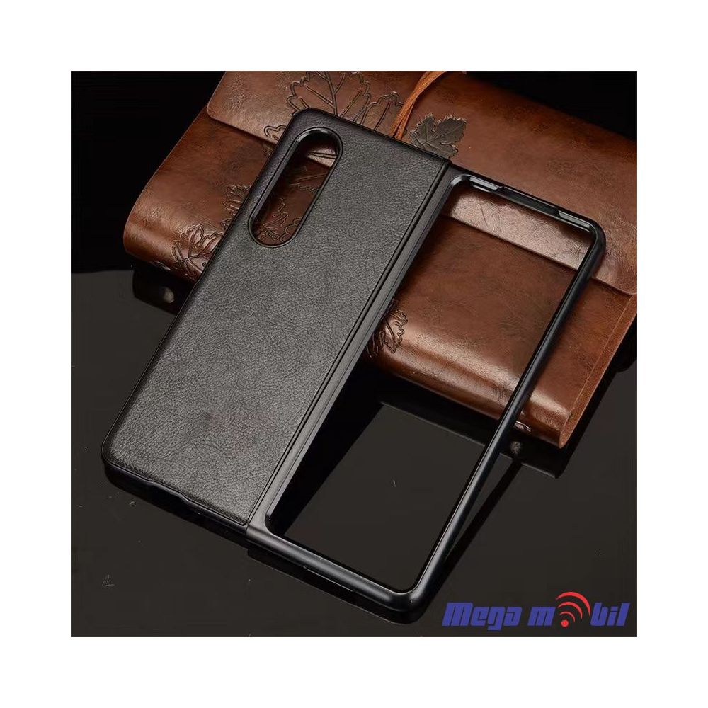 Futrola Samsung Galaxy Z Fold 4 Leather black (predna i zadna)