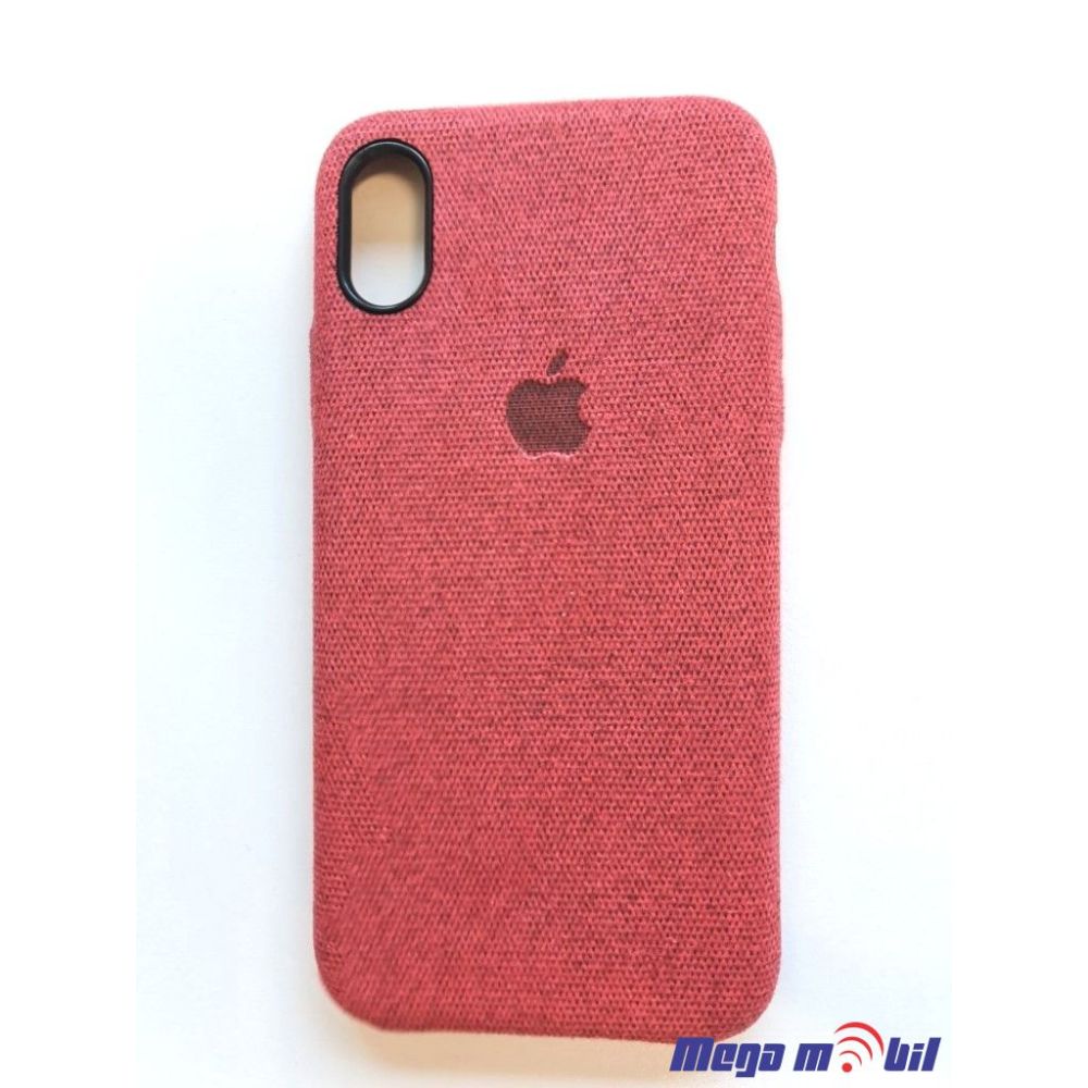 Futrola iPhone X Alcantara red