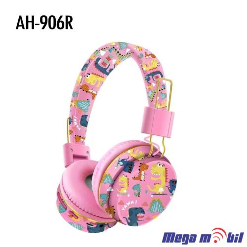 Slusalki Bluetooth Dino AH-906R pink.