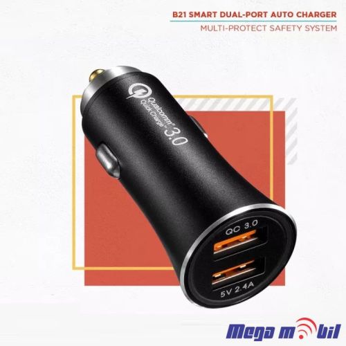Polnac 12V/24V 3A 2USB FAST 3.0 Yi B21