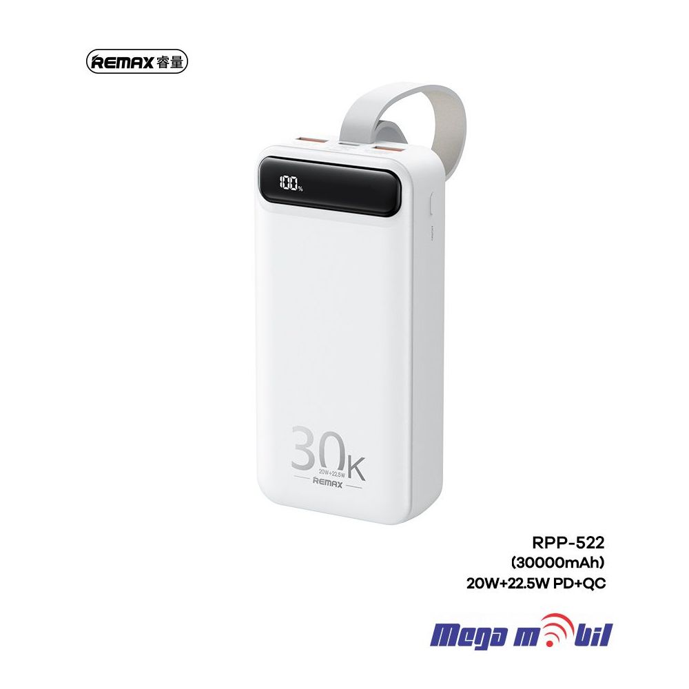 Baterija eksterna 30000mAh REMAX Bole RPP-522 FAST+PD white