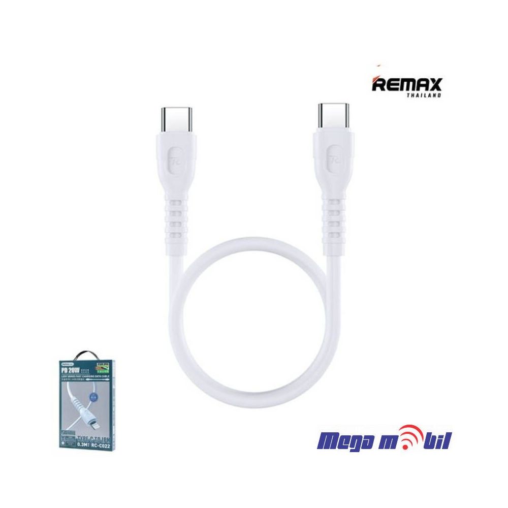 Data Kabel Type C PD REMAX Ledy RC-C022 65W Fast 0.3m white