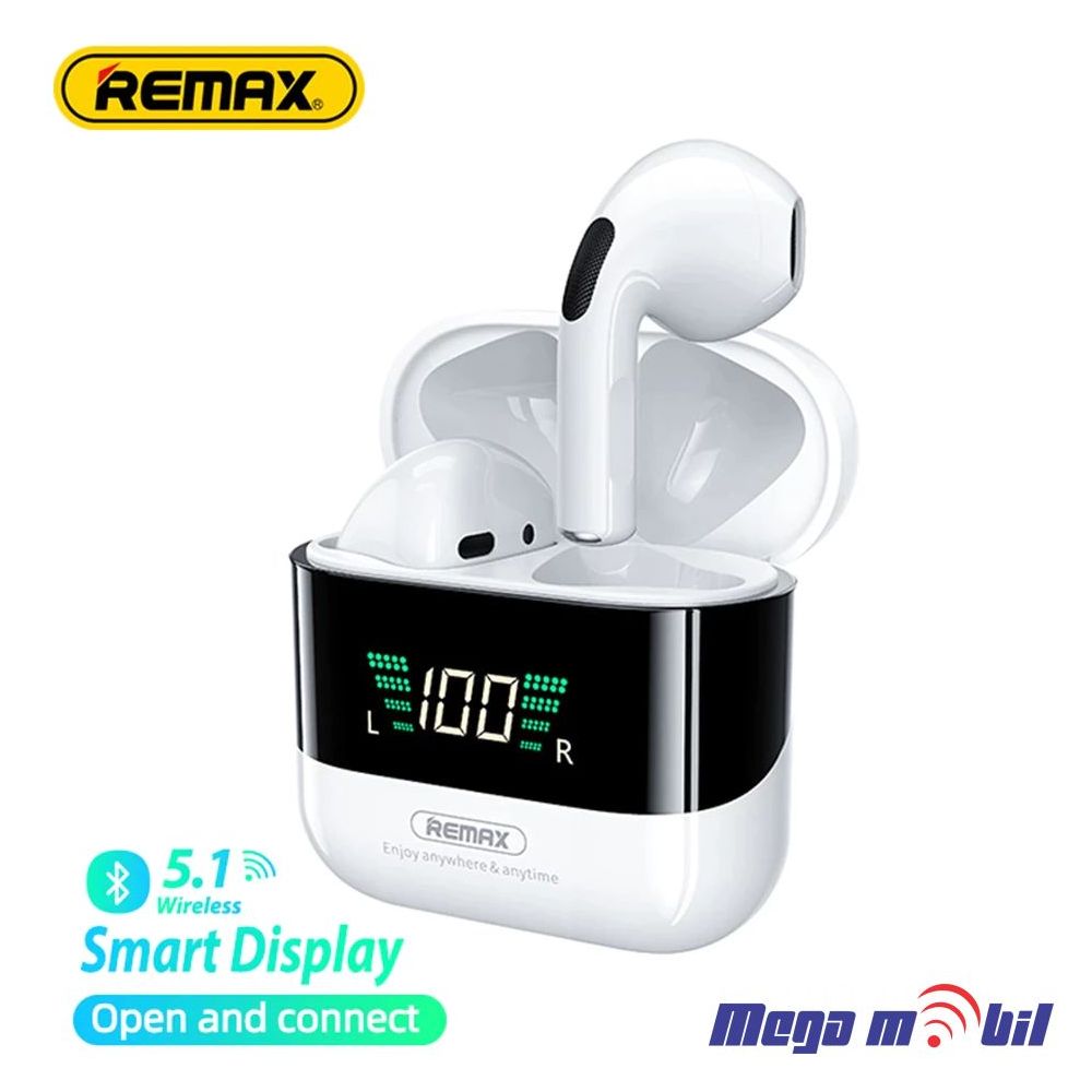 Slusalki Bluetooth REMAX TWS-10 Plus white