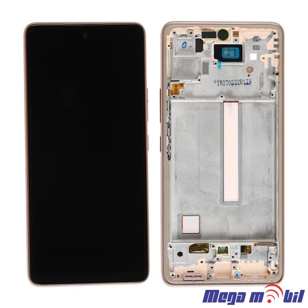 Ekran Samsung A536B/ A53 5G SO RAMKA gold full org 