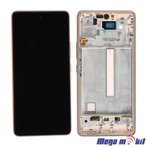 Ekran Samsung A536B/ A53 5G SO RAMKA gold full org 