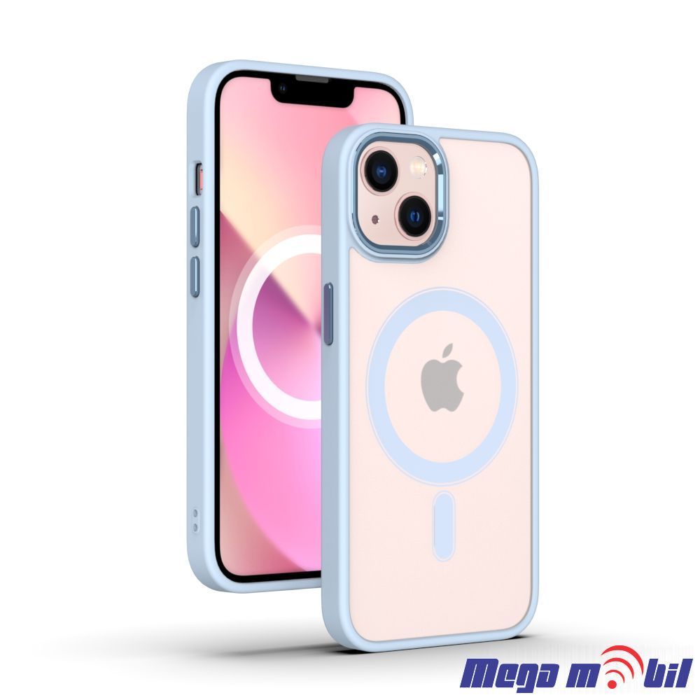 Futrola iPhone 14 Magsafe Acrylic light blue.