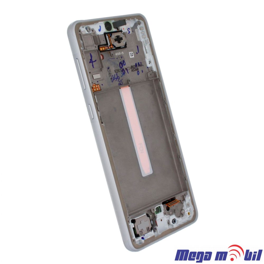 Ekran Samsung A336B/ A33 5G SO RAMKA white full org 