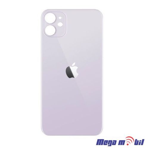 Zadno staklo iPhone 11 Purple Big Camera Hole