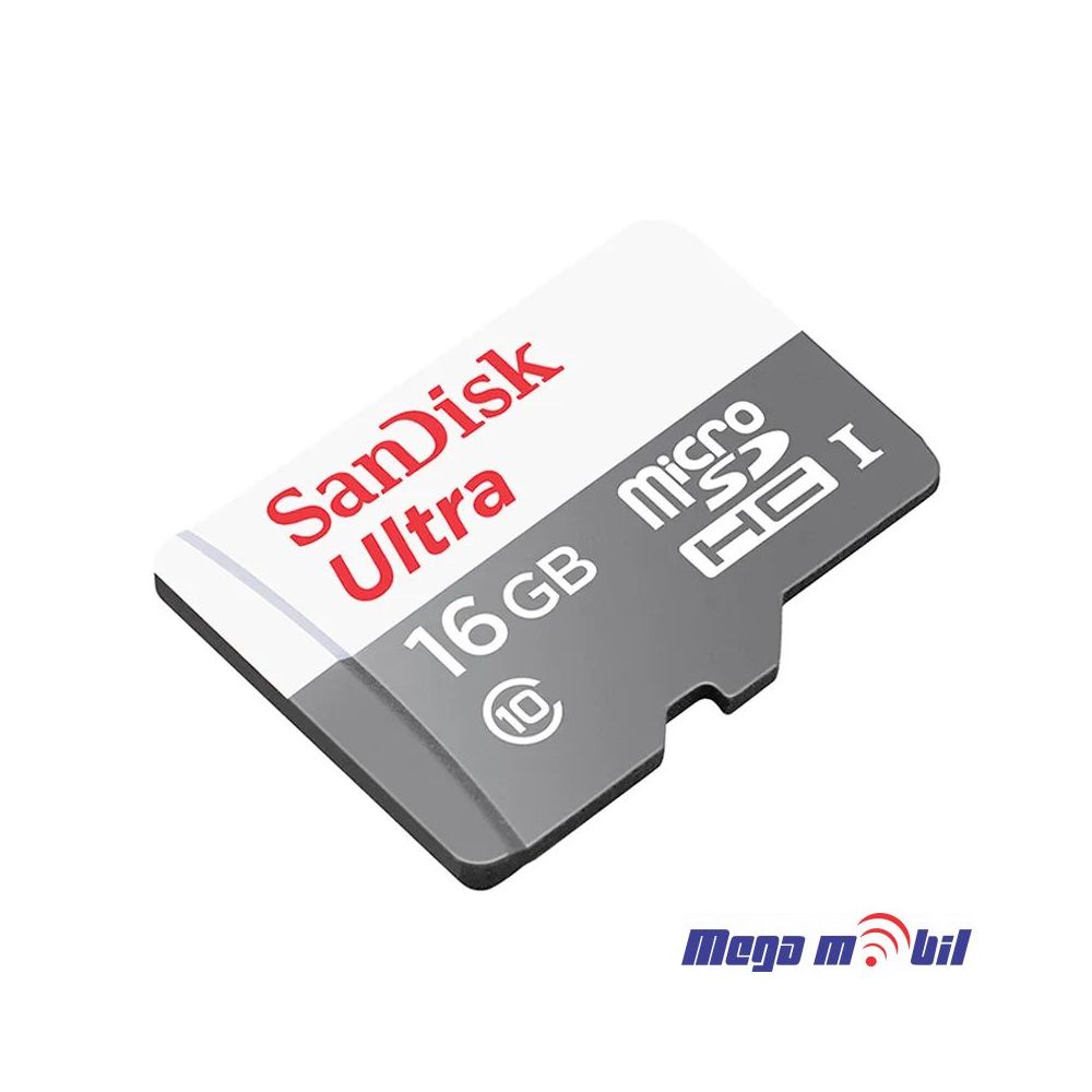 Memoriska Karta SanDisk Ultra MICRO SD 16GB Class 10