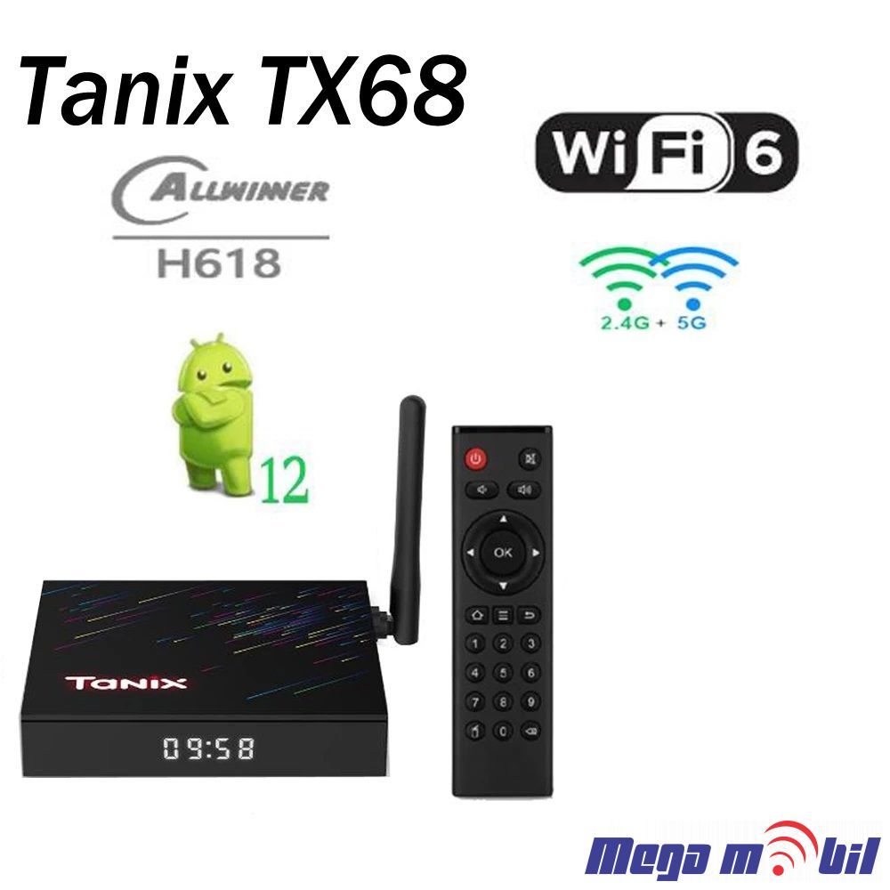 Android TV BOX TX68 4GB RAM / 64GB ROM Wi Fi+BT Android 12.