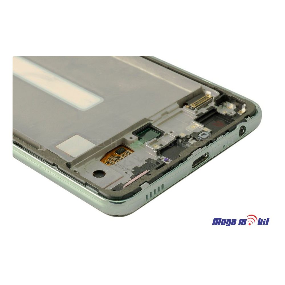 Ekran Samsung A528B/ A52S 5G/ A526U SO RAMKA green full org 