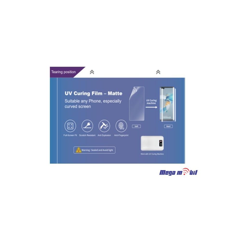 Hidrogel screen protector UV IDskin Matte 19 x 12 cm 10kom.