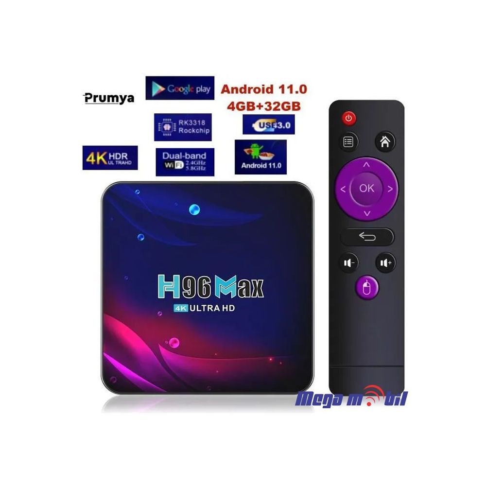 Android TV BOX H96 Max 4GB RAM / 32GB ROM Wi Fi+BT Android 11