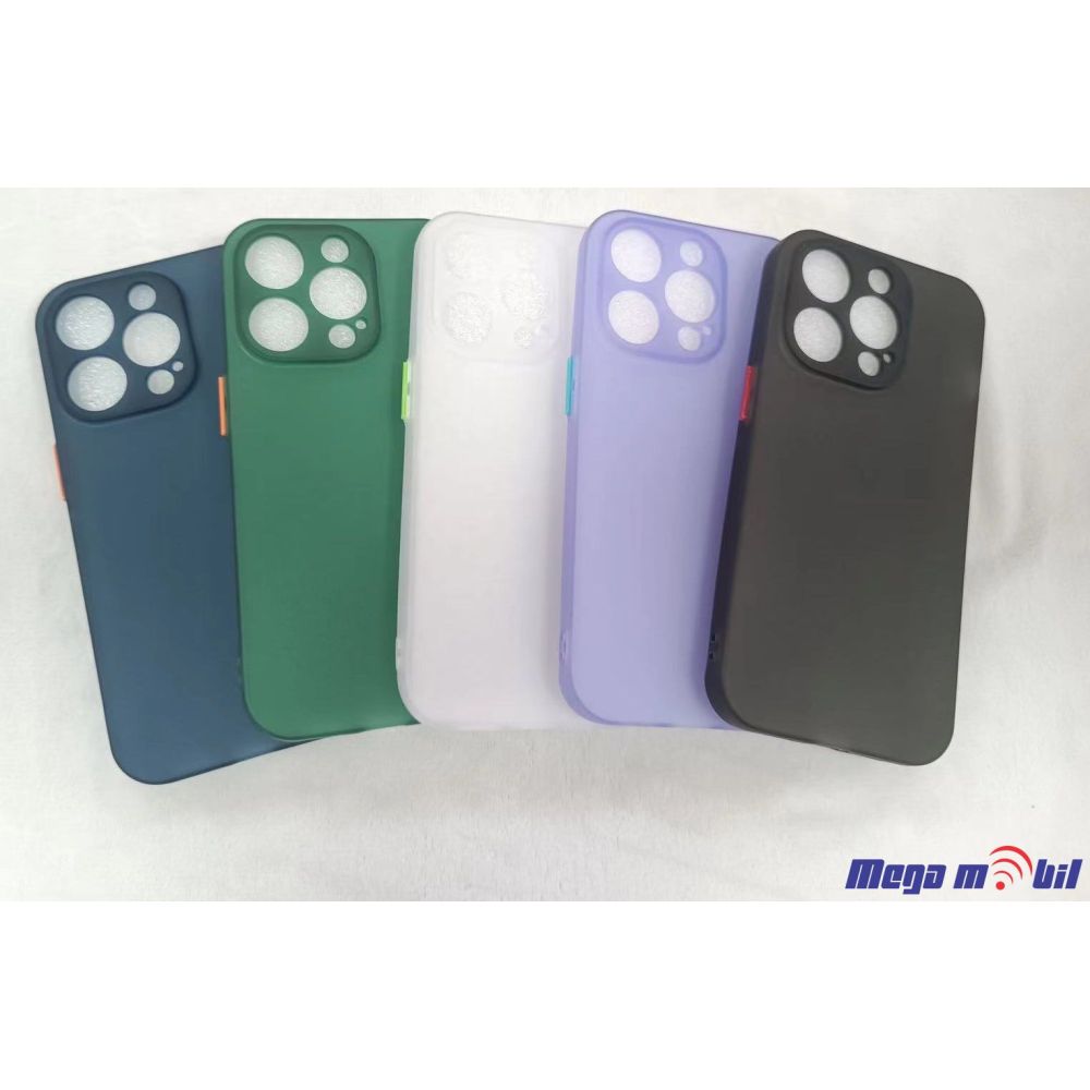 Futrola Iphone 13 Pro TPU Color Buttons black.