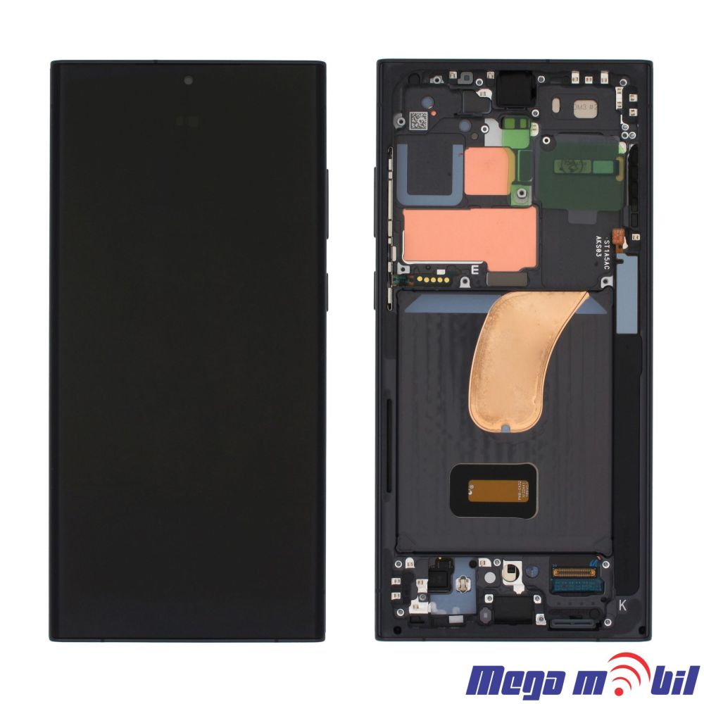 Ekran Samsung S918B S23 Ultra 5G SO RAMKA Black full org