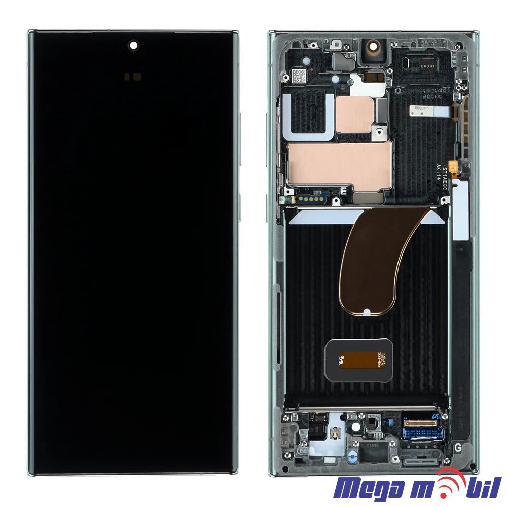 Ekran Samsung S918B S23 Ultra 5G SO RAMKA Green full org