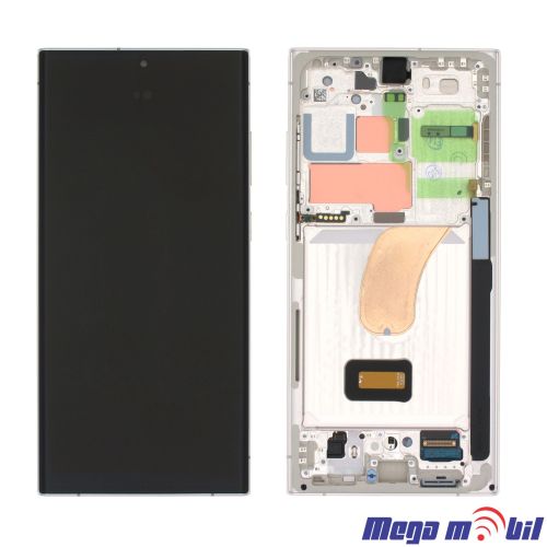 Ekran Samsung S918B S23 Ultra 5G SO RAMKA Creame full org