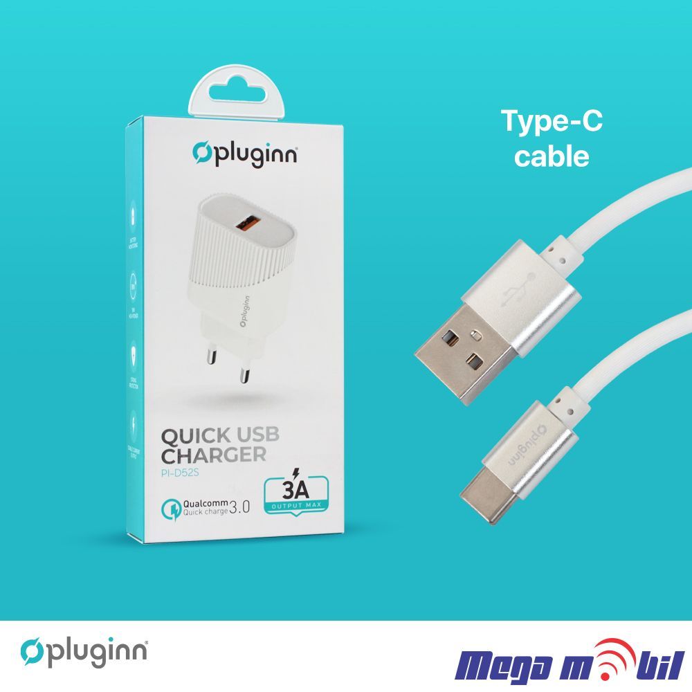 Polnac 220V Type C Pluginn PI-D52S QC3.0 18W