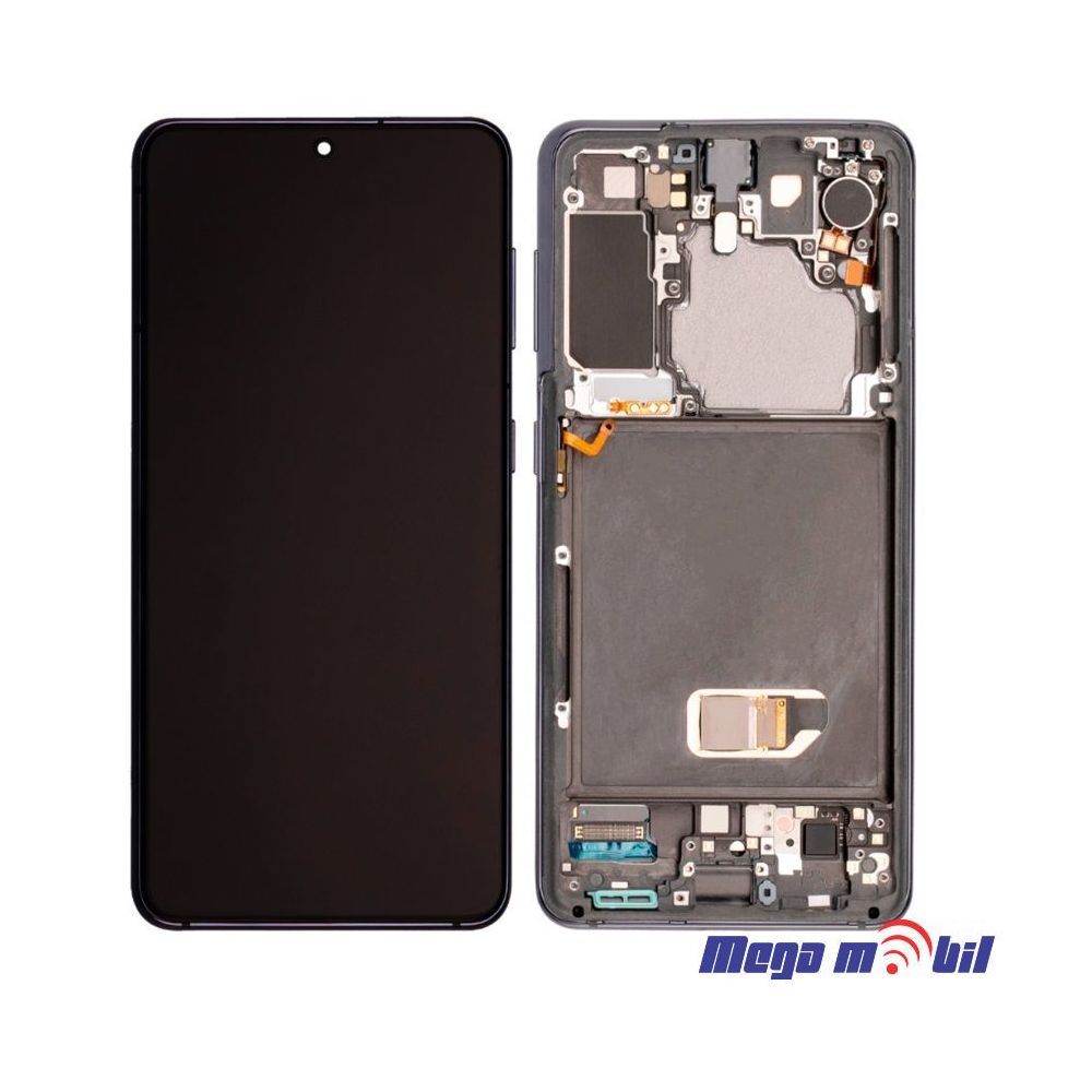 Ekran Samsung G991B S21 SO RAMKA Grey full org SH