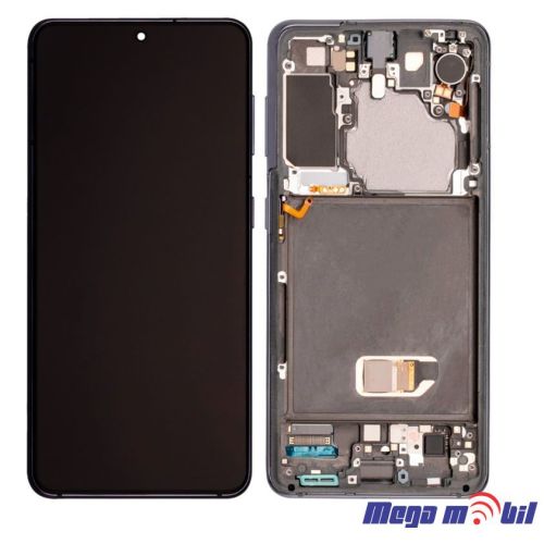 Ekran Samsung G991B S21 SO RAMKA Grey full org SH