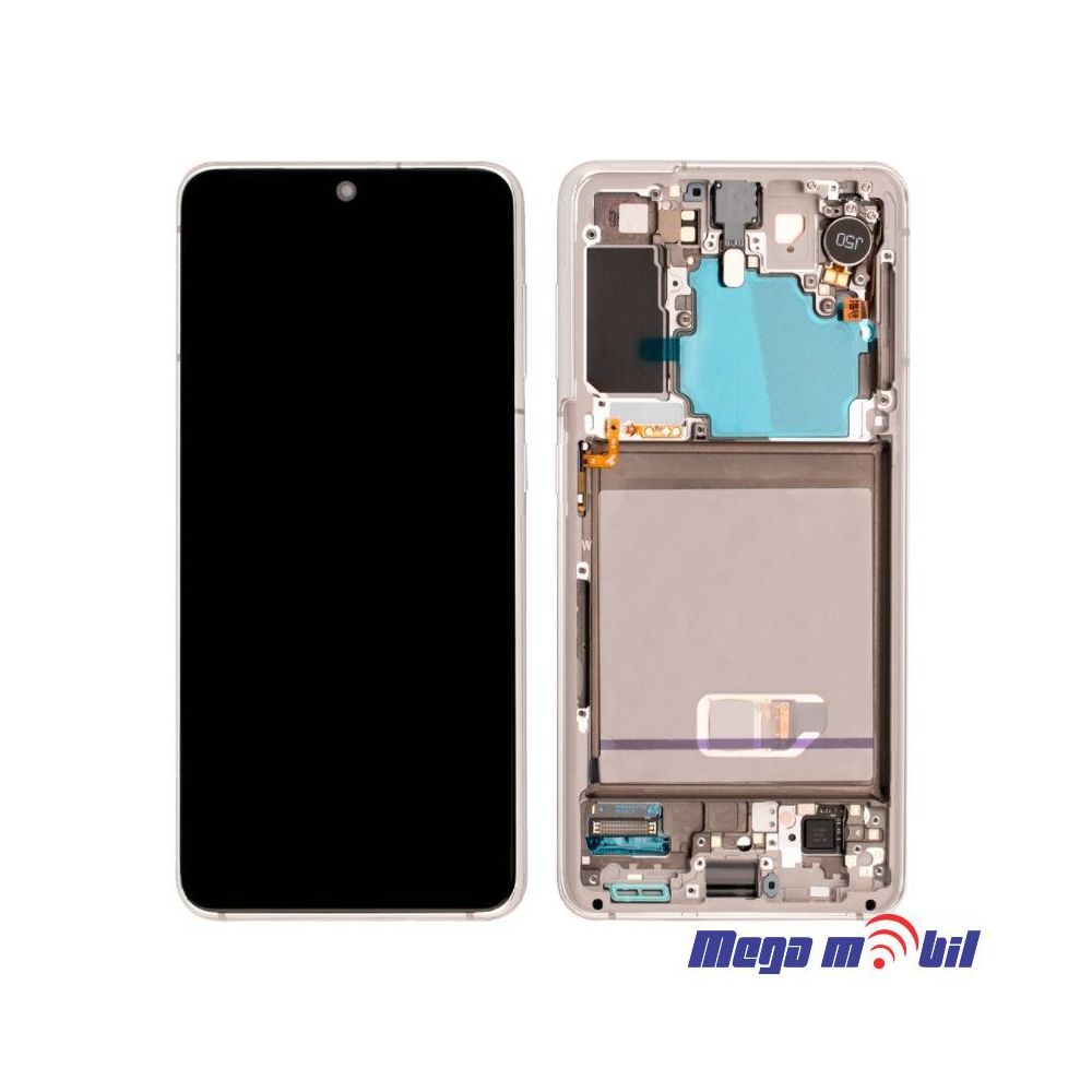 Ekran Samsung G991B S21 SO RAMKA White full org SH