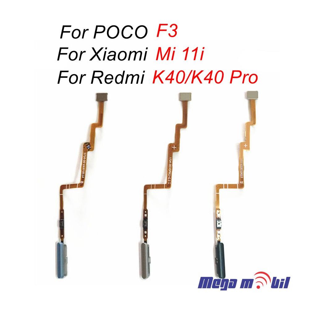 Fletkabel Xiaomi Poco F3 za fingerprint black