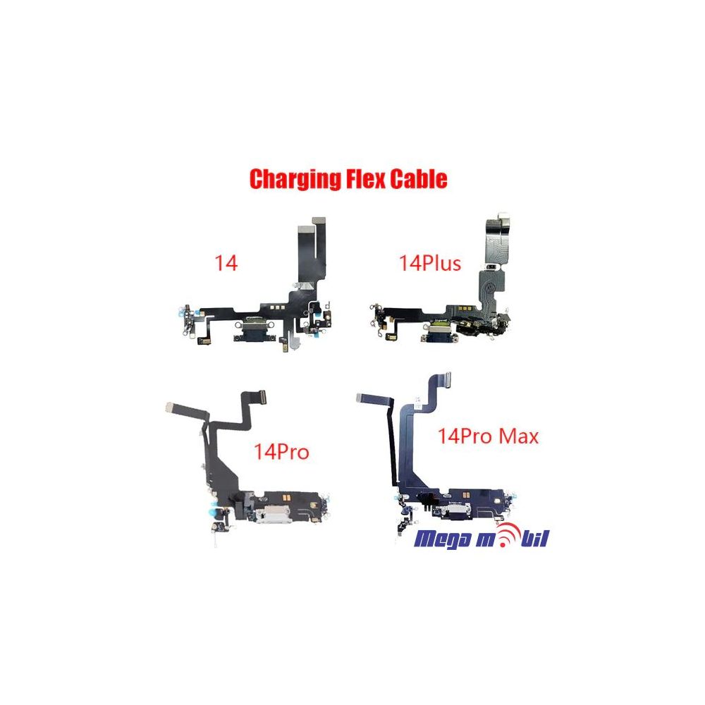 Konektor za polnenje iPhone 14 so flet white